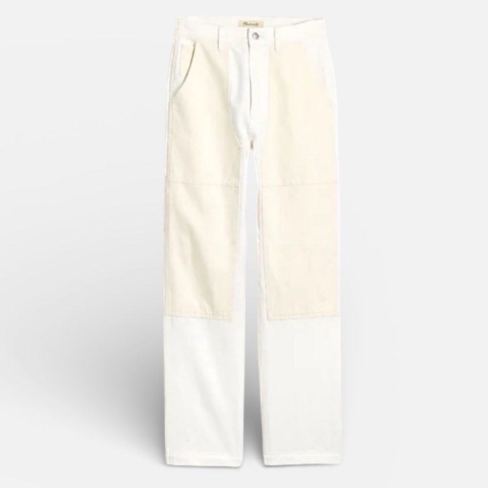 Madewell The Perfect Vintage Straight Jeans In Cream/White - Picture 3 of 11